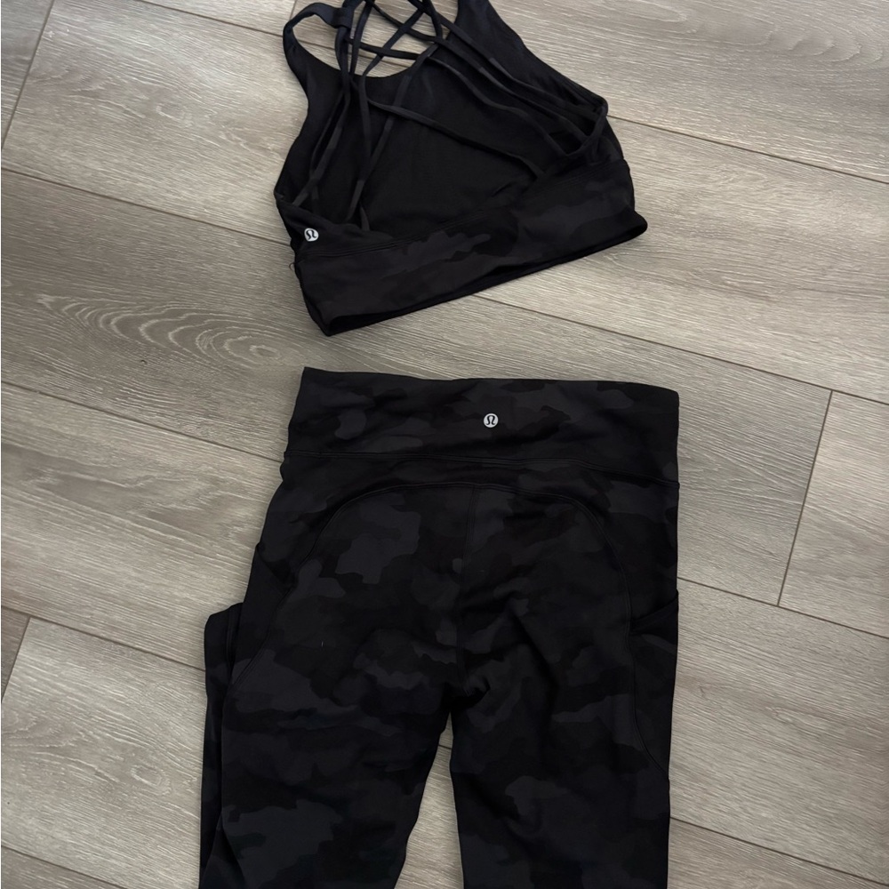 lululemon athletica Black Camo Leggings